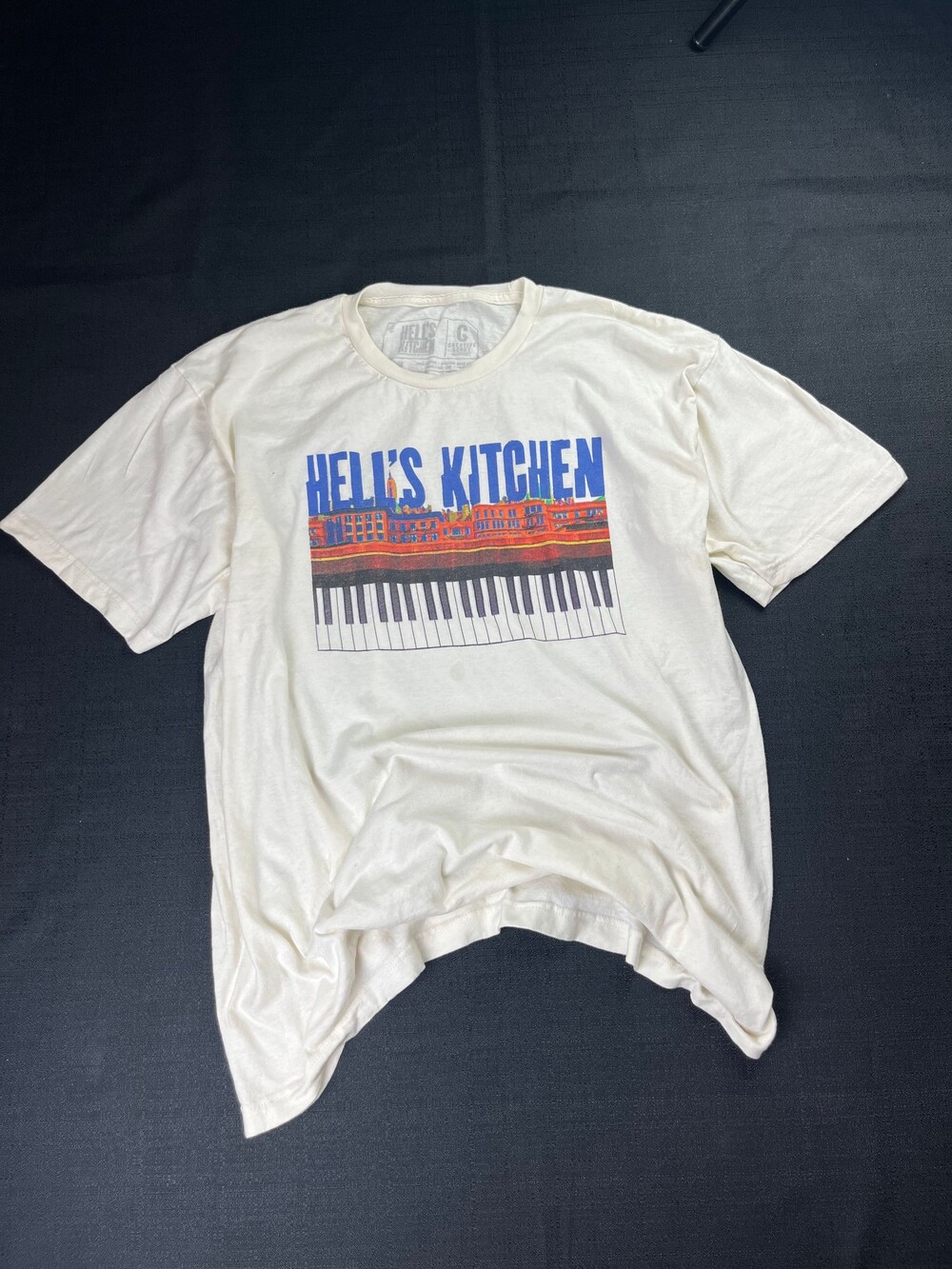 Creative Goods Hell's Kitchen Large White Cotton T-Shirt